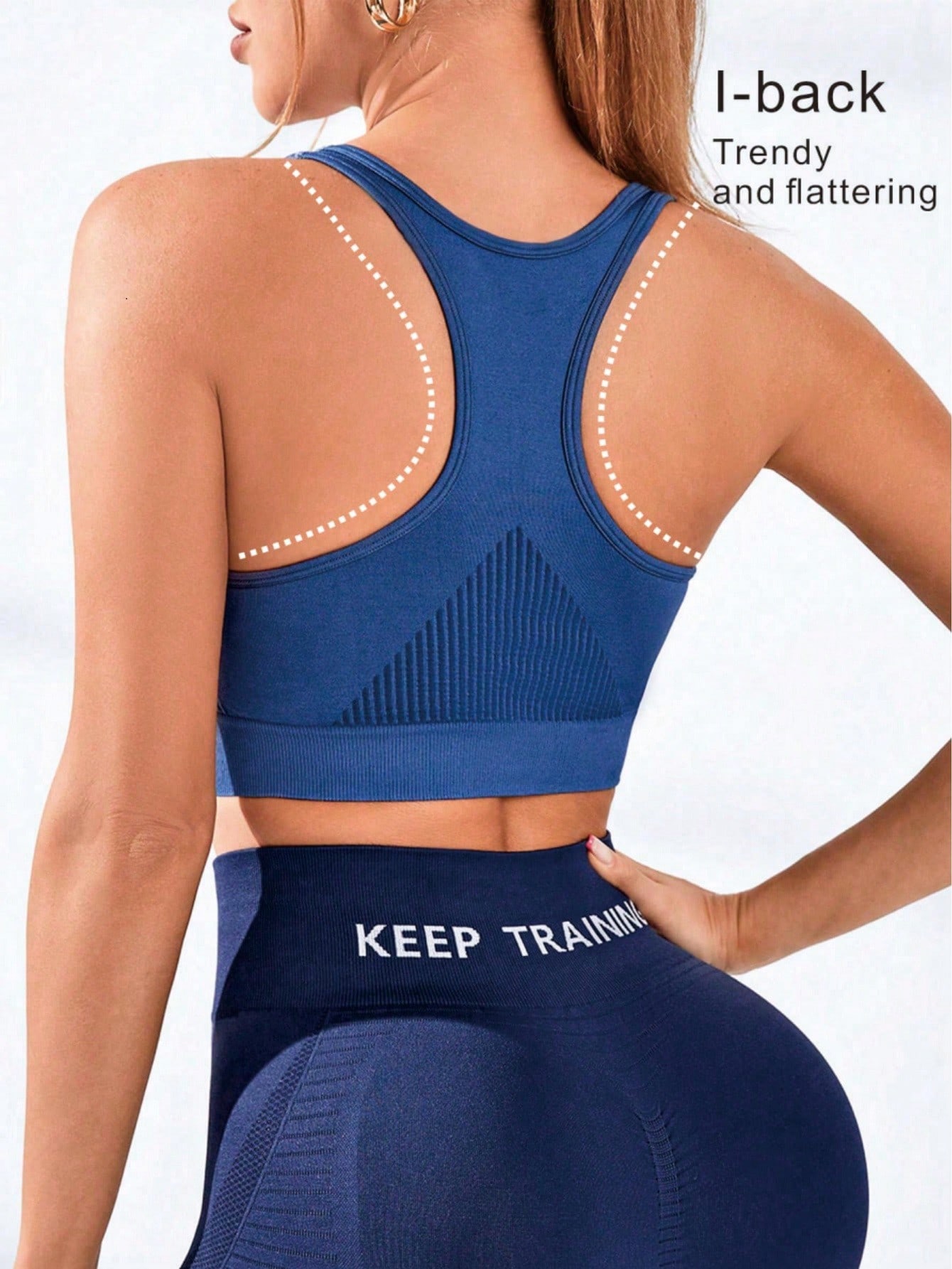 Seamless Ribbed Workout Tank Top - Kadınlar İçin Racerback Spor Sütyeni Dikişsiz