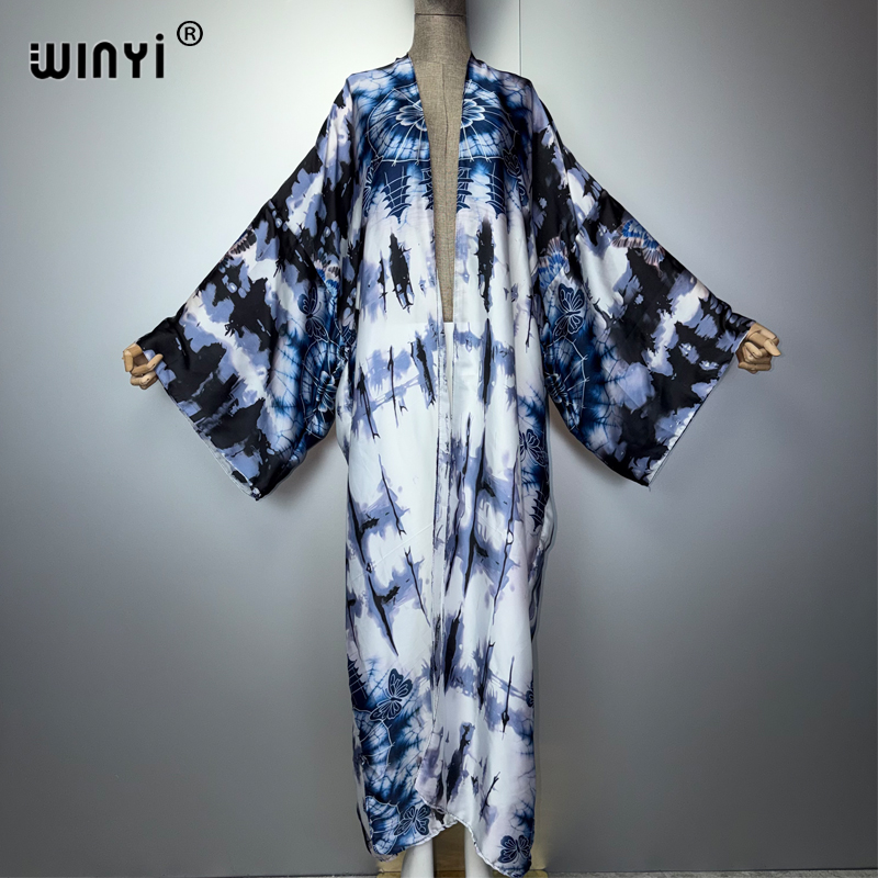 Boho Summer Beach Maxi Dress - WINYI 2026 Boho Kimono Maksi Plaj