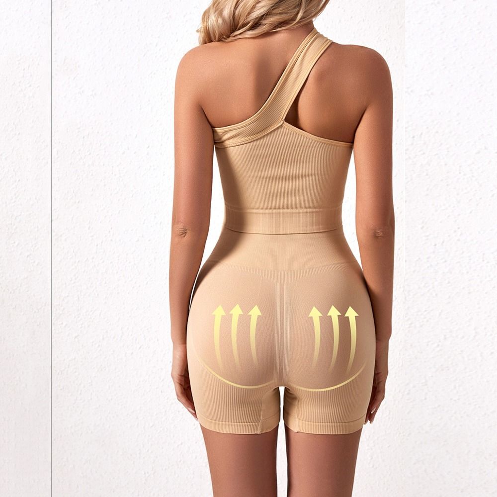 Seamless Ribbed Workout Tank Top - 2 Parça Günlük Dikişsiz Kadın Spor