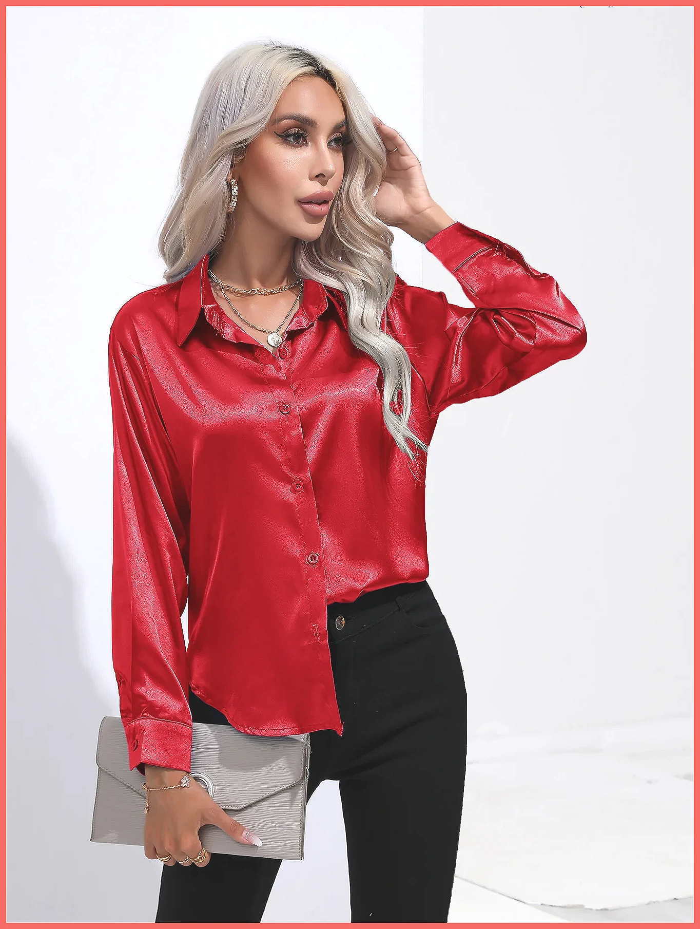 Blouses - 2025 İlkbahar Yaz Kadınlar İçin Saten