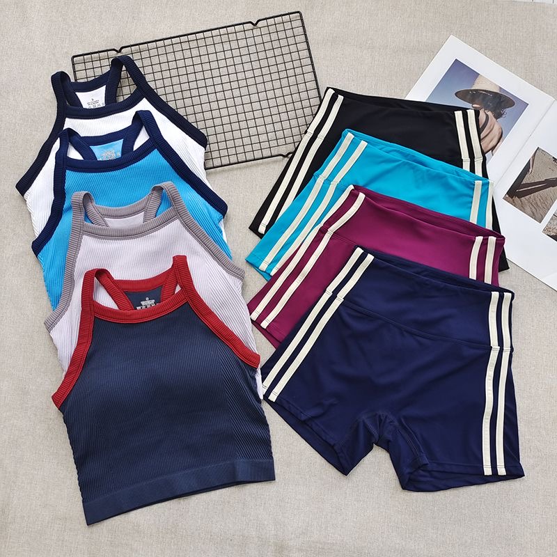Seamless Ribbed Workout Tank Top - Kadınlar İçin Fitilli Spor Takımı 2