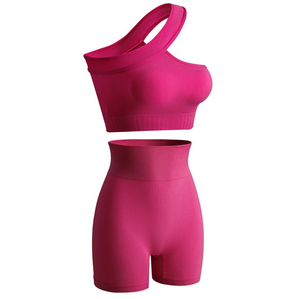 Seamless Ribbed Workout Tank Top - 2 Parça Günlük Dikişsiz Kadın Spor
