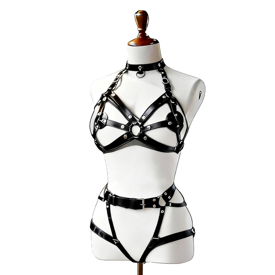Lingerie - Kadınlar Seksi Deri İç Çamaşırı Vücut