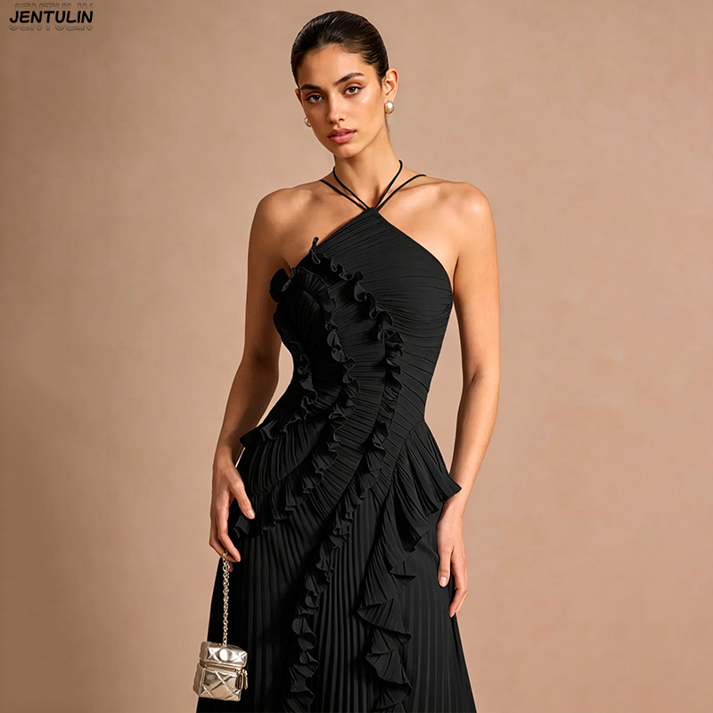 Zarif Mor Halter A Line Balo E - Y2K Backless Halter Mini Dress incelemesi ve fiyatı