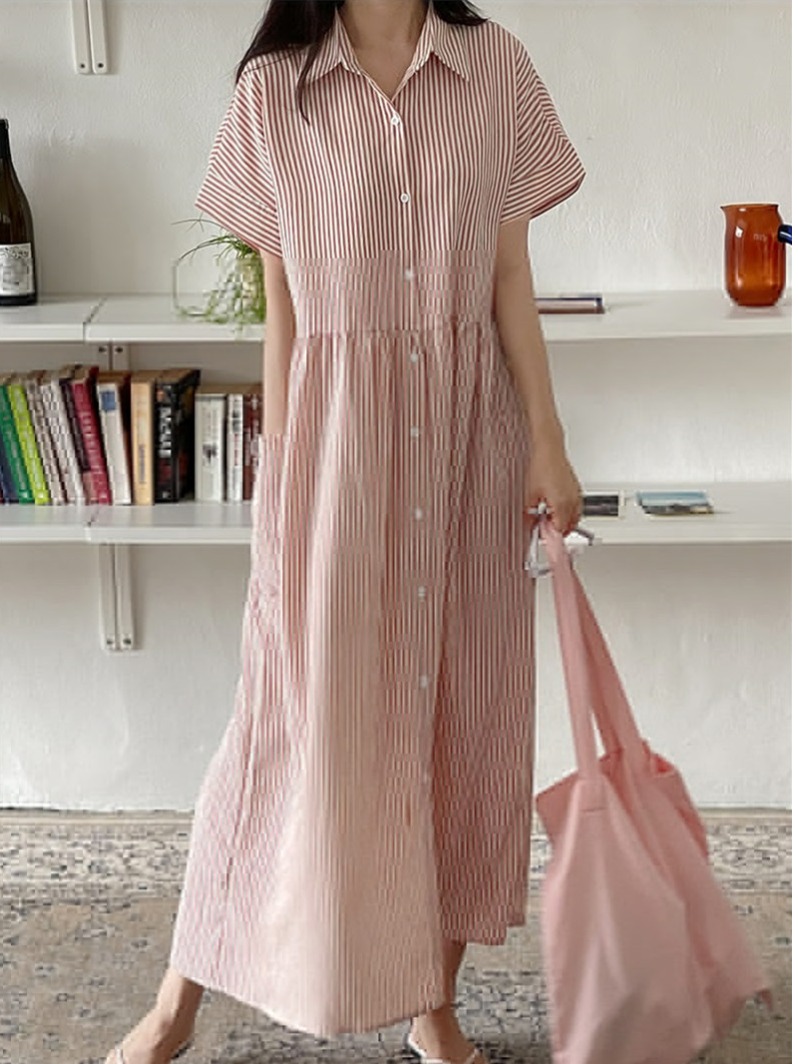 Retro Kore Tarzı Bol Kesim İnc - Korean Style A Line Shirt Dress incelemesi ve fiyatı