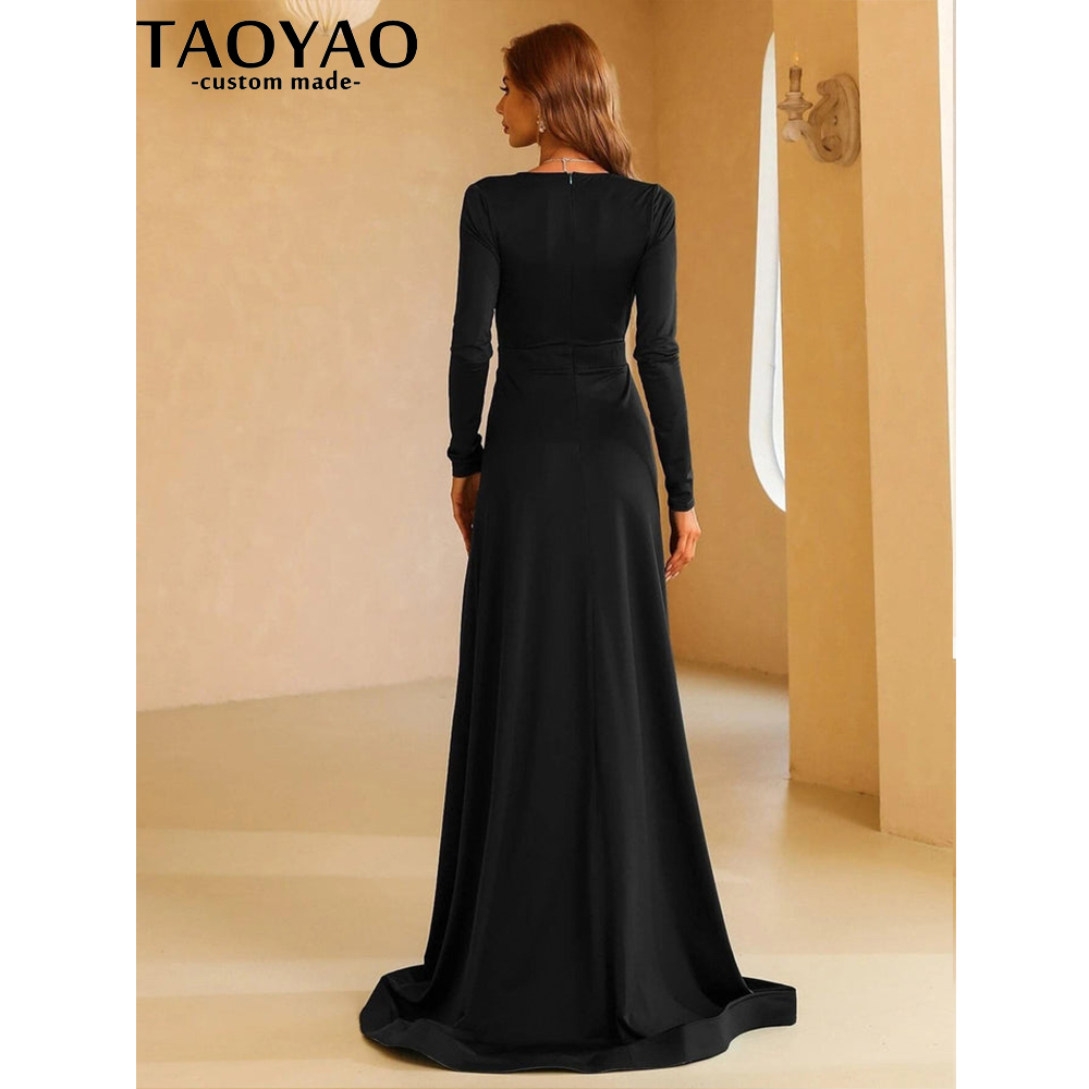 TaoYao Kadın Abiye Özelleştiri - Elegant Satin Evening Gown Split incelemesi ve fiyatı