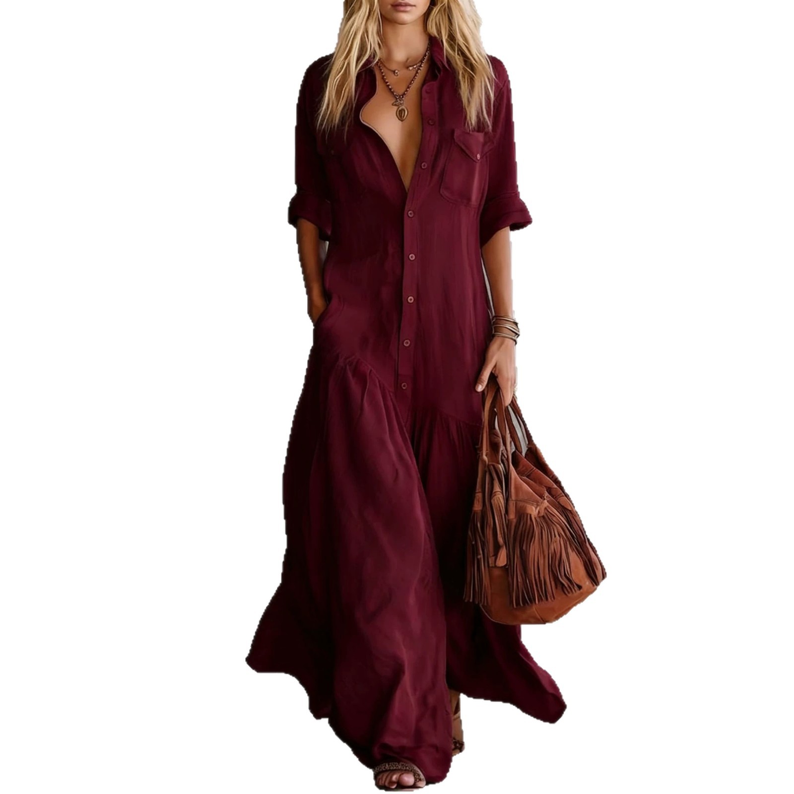 2026 Kadın Yazlık Pamuklu Kete - Casual Loose Linen Shirt Dress incelemesi ve fiyatı