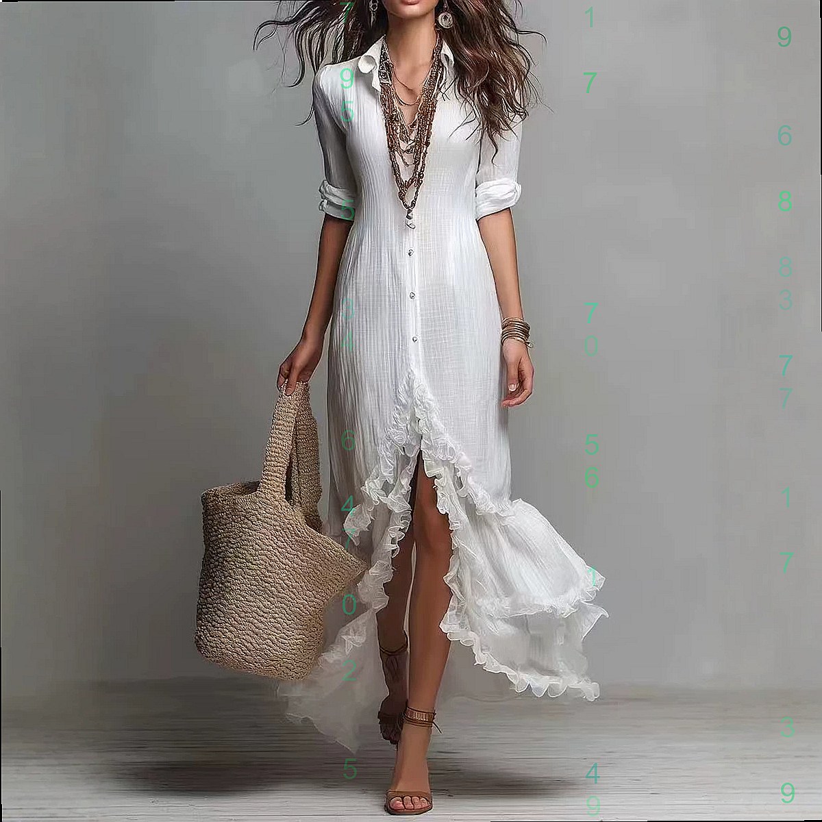 Çapraz askılı, fırfırlı etekli - Casual Loose Linen Shirt Dress incelemesi ve fiyatı