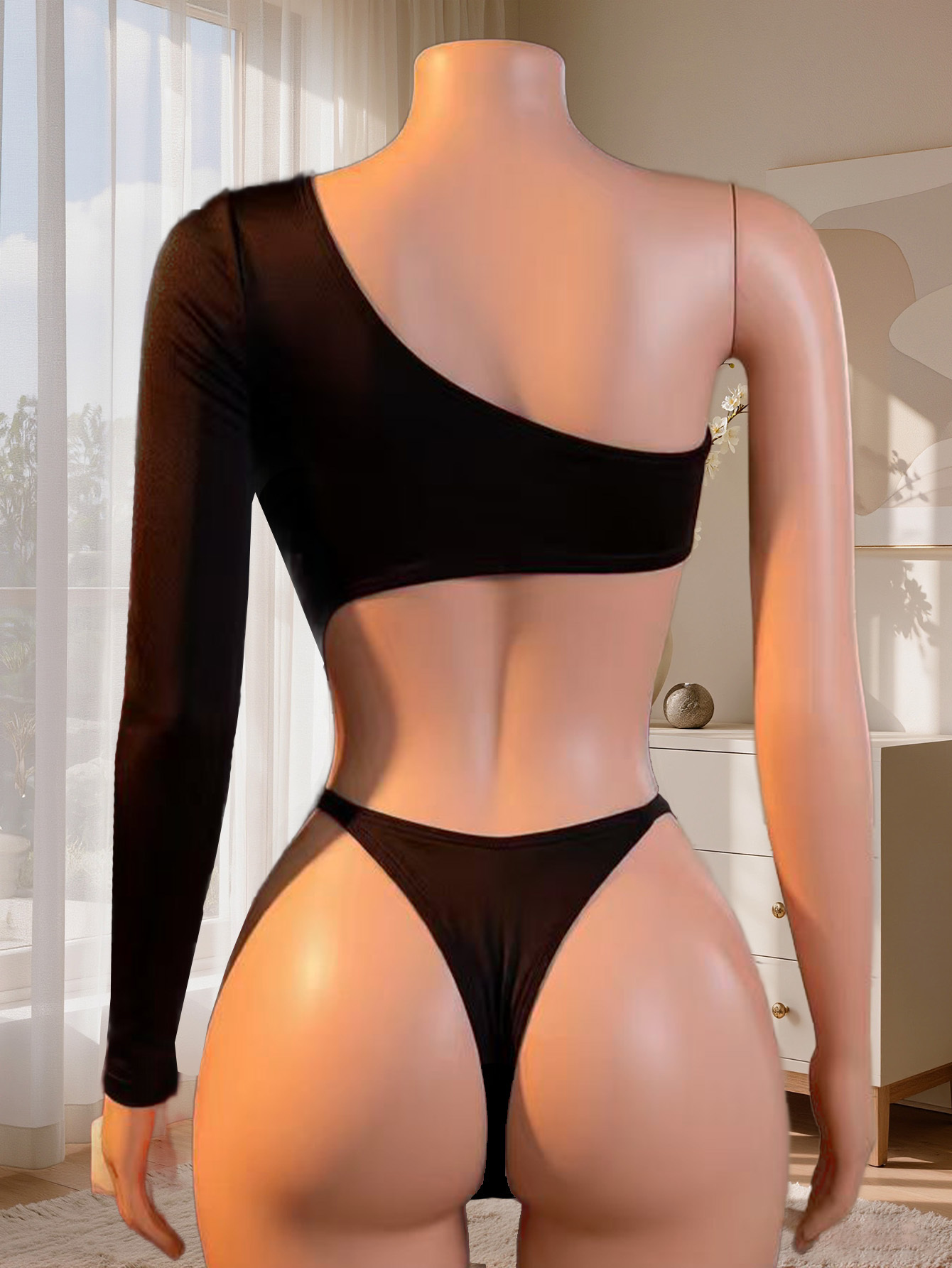 Kadın Tek Omuzlu Uzun Kollu Bo - Lingerie incelemesi ve fiyatı