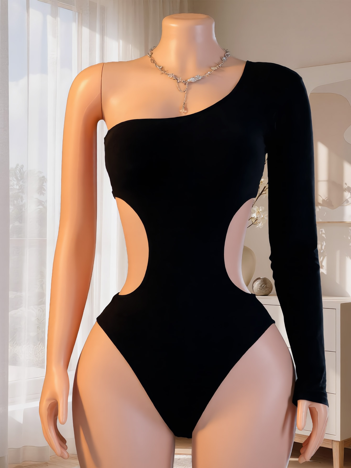 Kadın Tek Omuzlu Uzun Kollu Bo - Lingerie incelemesi ve fiyatı