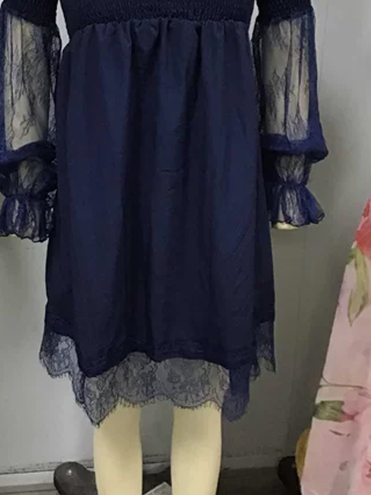 Omuzları Açık Dantel Mini Elbi - Off Shoulder Puff Sleeve Sundress incelemesi ve fiyatı