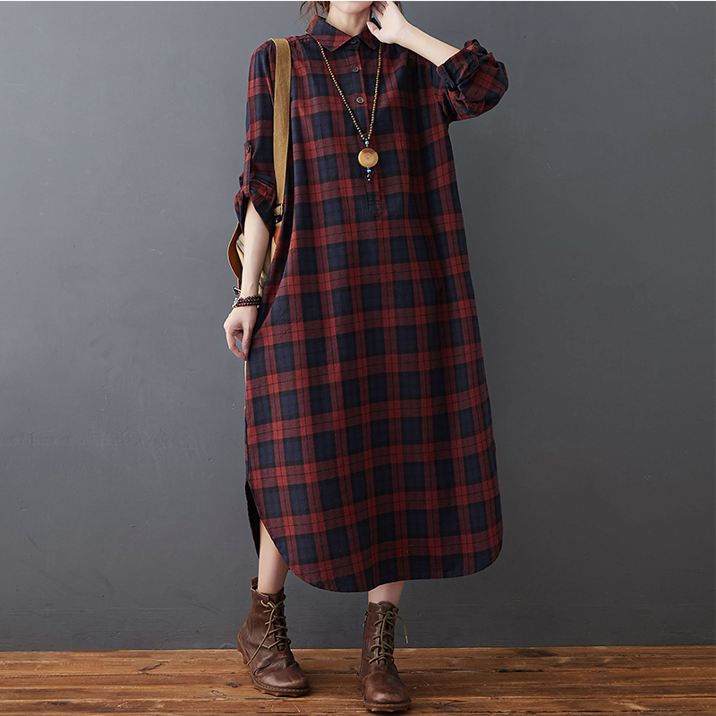 Pamuklu Keten Elbise Kadın Son - Casual Loose Linen Shirt Dress incelemesi ve fiyatı