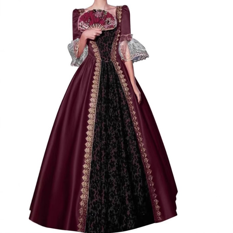 S-5XL Kadın Yeni Orta Çağ Röne - Dresses incelemesi ve fiyatı
