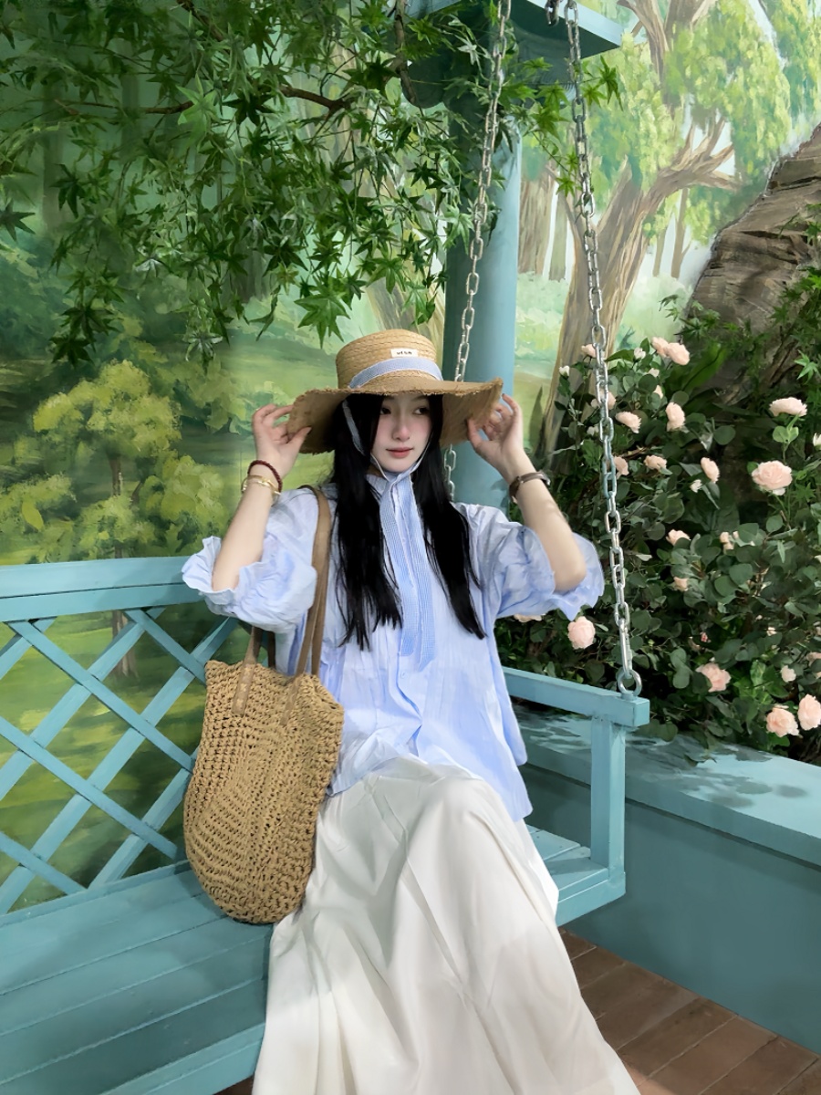 Büyük Beden Kadın Mavi Balon K - Korean Style A Line Shirt Dress incelemesi ve fiyatı
