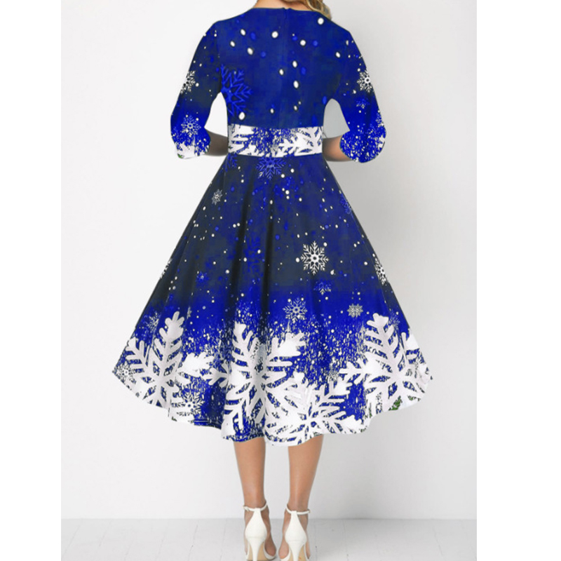 Kış Noel Elbiseleri Kadın Vint - French Vintage Floral Midi Dress incelemesi ve fiyatı