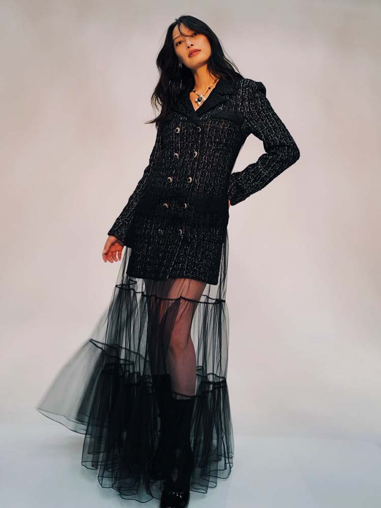 VC Kadın Tüvit Blazer Elbise S - Tweed Two Piece Blazer Dress incelemesi ve fiyatı