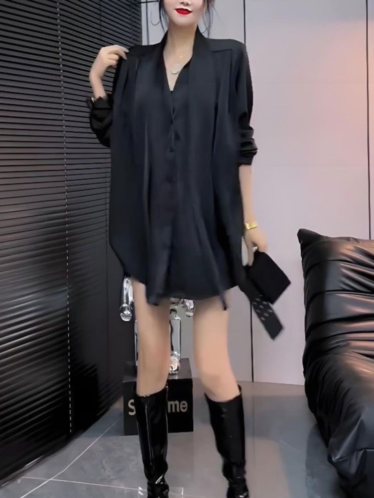 Beyaz Ipek Gömlek Elbise kadın - Korean Style A Line Shirt Dress incelemesi ve fiyatı