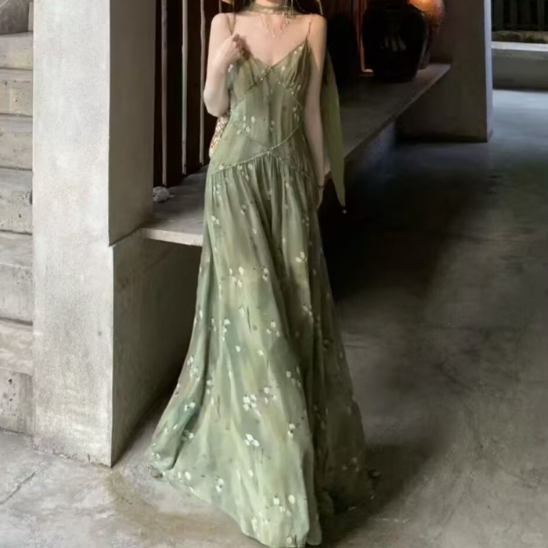 2025 Yeni Vintage Zarif Fransı - French Vintage Floral Midi Dress incelemesi ve fiyatı