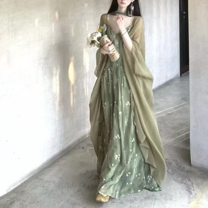 2025 Yeni Vintage Zarif Fransı - French Vintage Floral Midi Dress incelemesi ve fiyatı