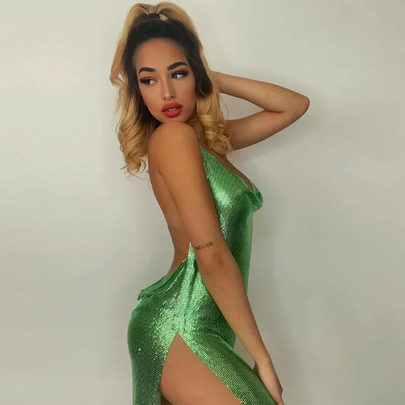 Yaldız Mini Kulübü Parti Elbis - Y2K Backless Halter Mini Dress incelemesi ve fiyatı