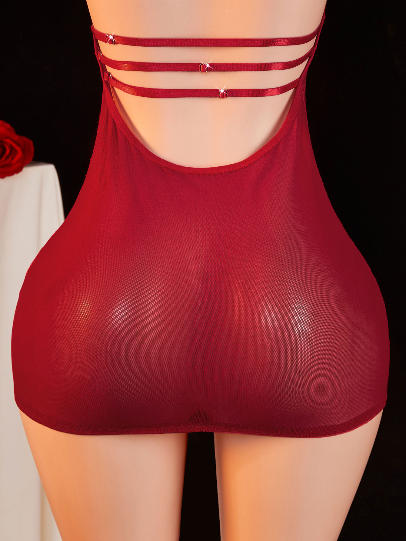 Şeffaf Dantel Babydoll Kadın H - Sexy Mesh Sheer Bodycon Dress incelemesi ve fiyatı