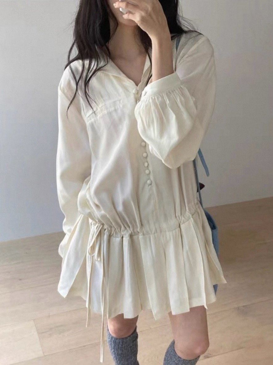 Zayıflama Uzun Kollu Gömlek El - Korean Style A Line Shirt Dress incelemesi ve fiyatı