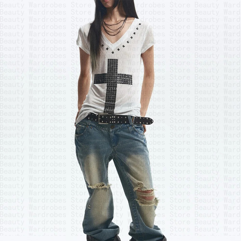 Rock Goth Benzersiz Üst Y2k Kı - Y2K Graphic Baby Tee Crop incelemesi ve fiyatı