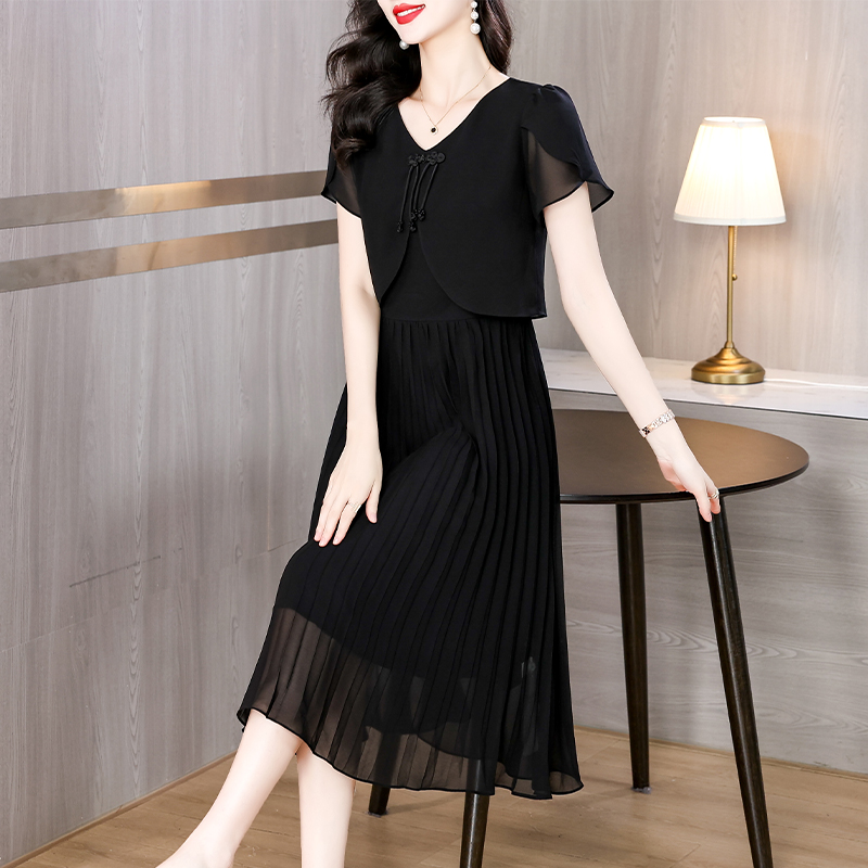 2025 Yaz Katı Şifon Rahat Midi - French Vintage Floral Midi Dress incelemesi ve fiyatı
