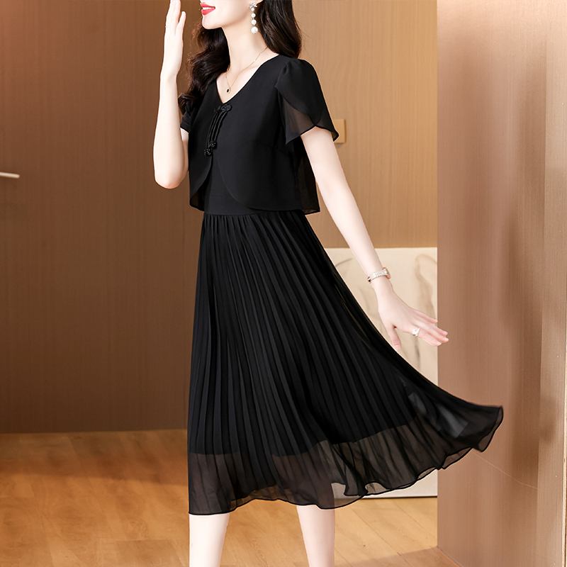 2025 Yaz Katı Şifon Rahat Midi - French Vintage Floral Midi Dress incelemesi ve fiyatı