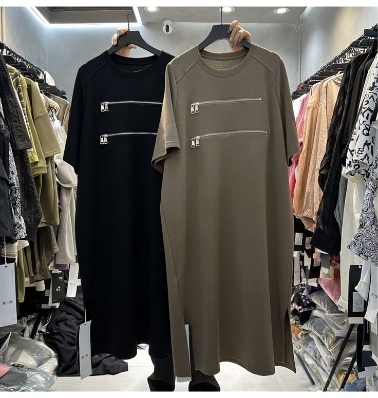 Artı Boyutu kadın Gevşek Kısa  - Korean Style A Line Shirt Dress incelemesi ve fiyatı